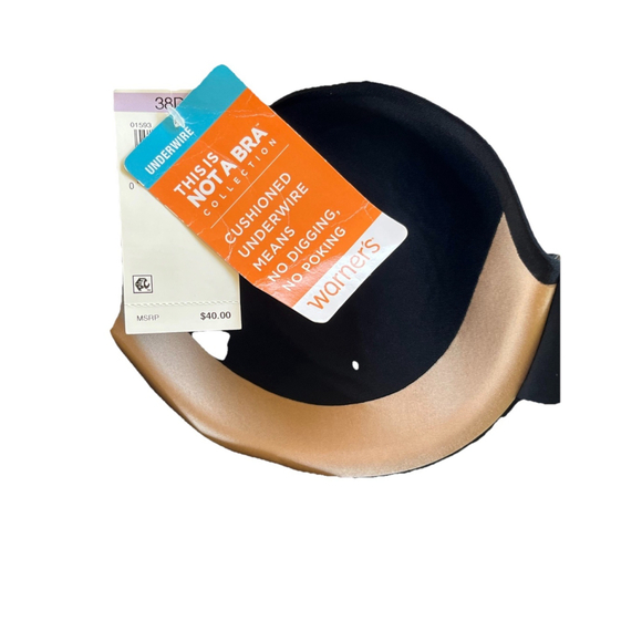 Warner's Women's This Is Not a Bra In Black Full-Coverage Wired Bra Size 38D NWT - Picture 5 of 7